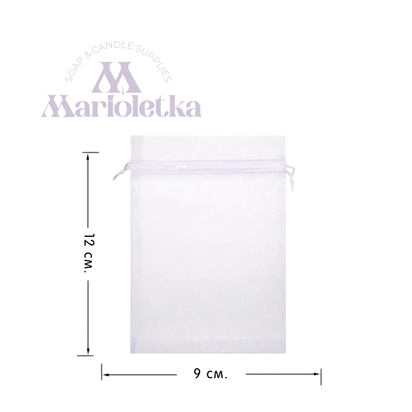 Торбичка от органза - бяла