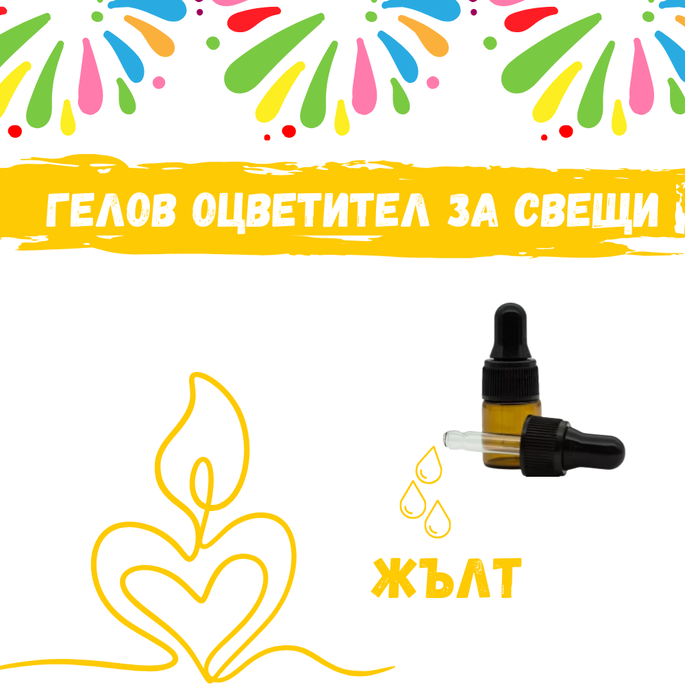Гелов оцветител за свещи - Жълт