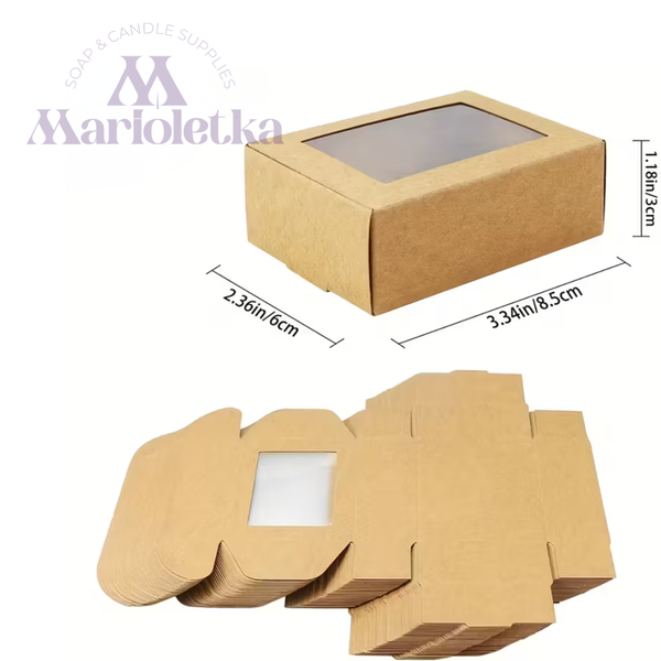 Крафт кутия с прозорче